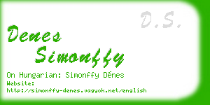 denes simonffy business card